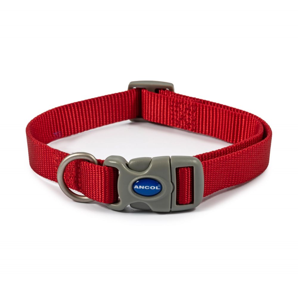 Ancol Viva Adjustable Collar Red Various Sizes