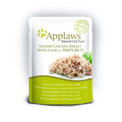 Applaws Cat Pouch Jelly Chicken & Lamb - 70g, case of 16