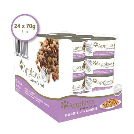 Applaws Cat Tin Mackerel & Sardine - 70g, case of 24