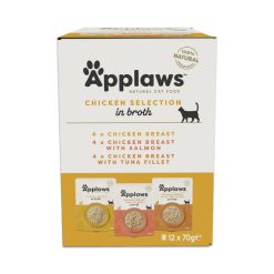 Applaws Natural Wet Adult Cat Food Chicken Selection in Broth 12pk - 70g