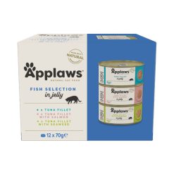 Applaws Natural Wet Adult Cat Food Fish Selection in Jelly  Tins 12pk - 70g