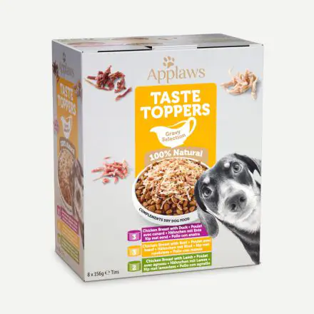 Applaws Taste Toppers Wet Dog Food Gravy Selection Multipack Tins - 156g