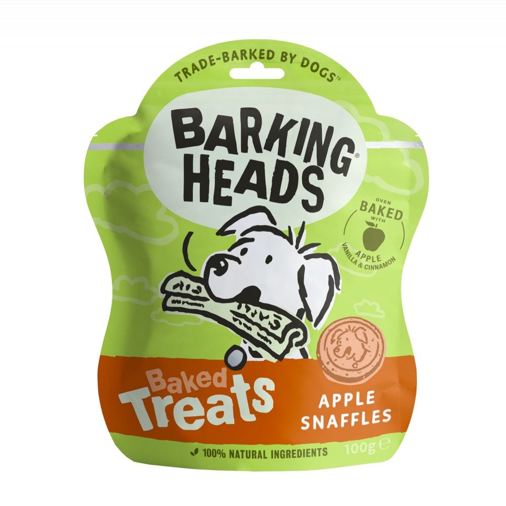 Barking Heads Apple Snaffles Baked Treats formally Bailey Bites 100g