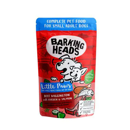 Barking Heads Little Paw Beef/Chicken/Salmon - 150g, case of 10