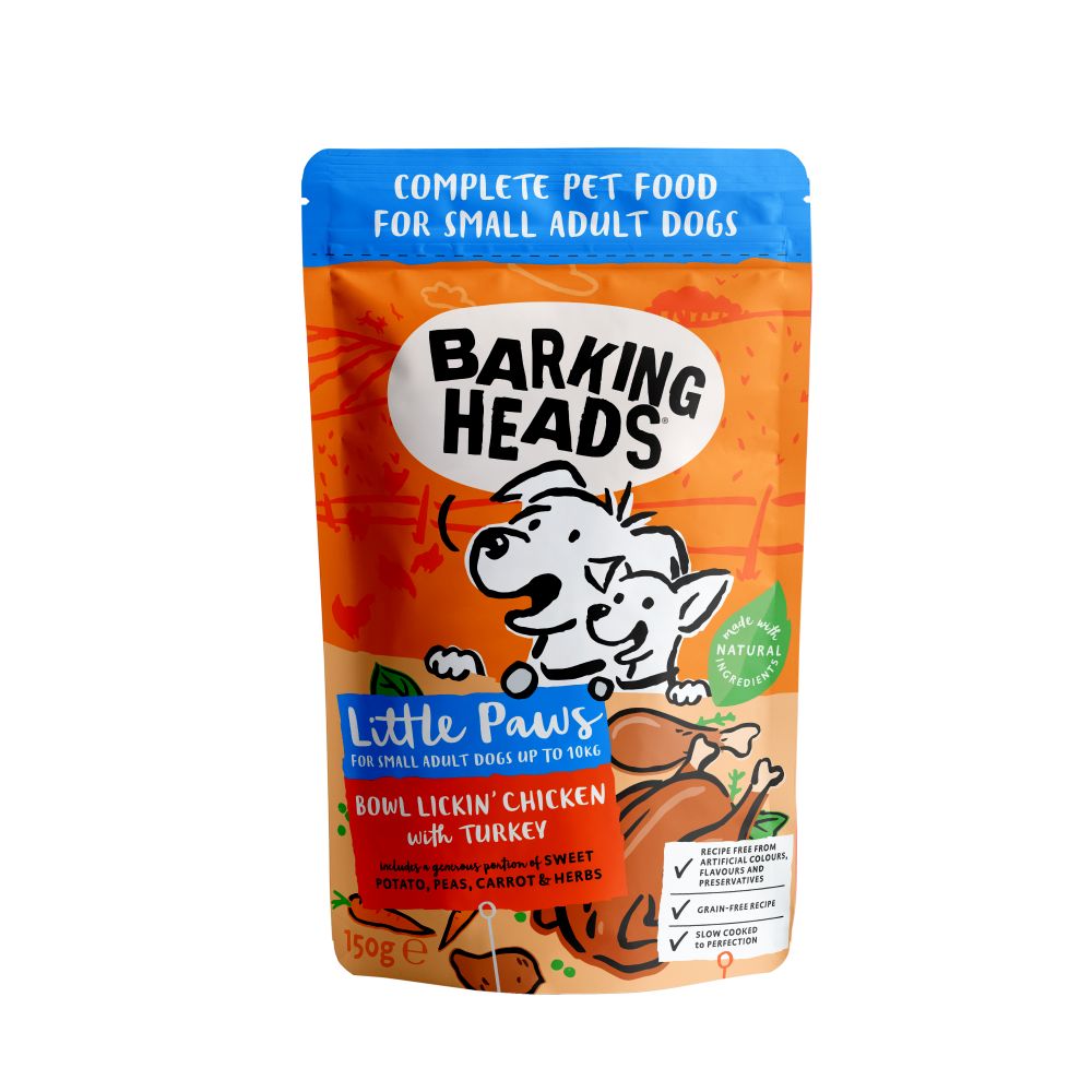 Barking Heads Little Paw Chicken&Turkey - 150g, case of 10