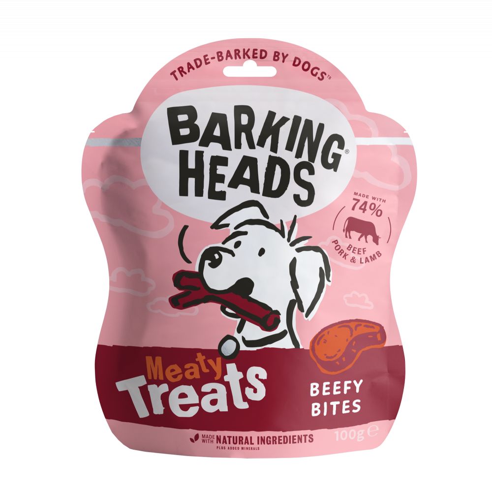 Barking Heads Meaty Treats Beefy Bites - 100g