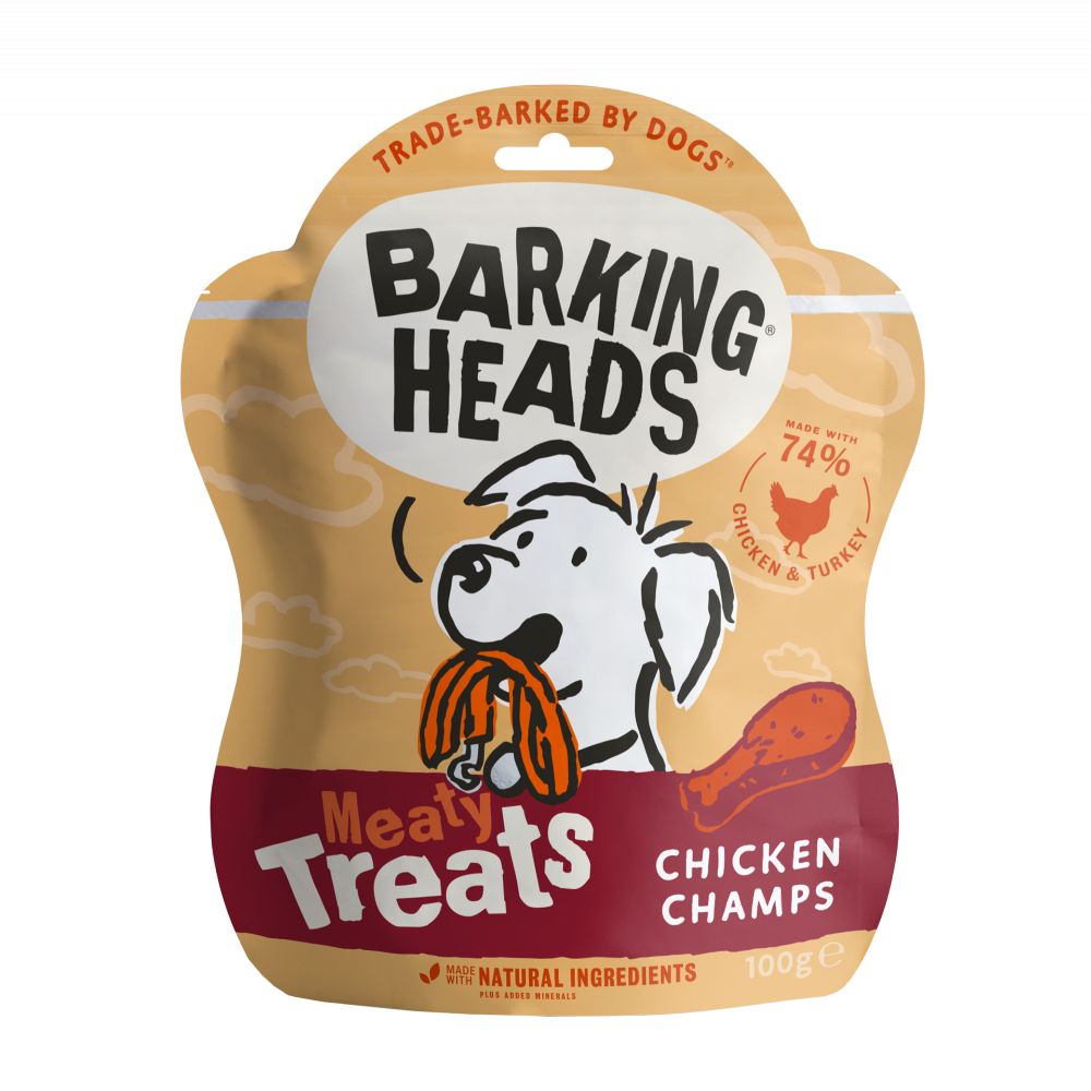 Barking Heads Meaty Treats Chicken Champs - 100g