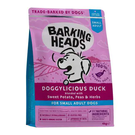 Barking Heads Small Breed Doggylicious Duck (Formally Tiny Paws Quackers) Various Sizes