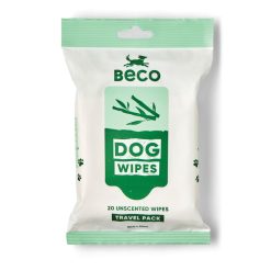 Beco Dog Wipes Unscented Travel Pack - 20s