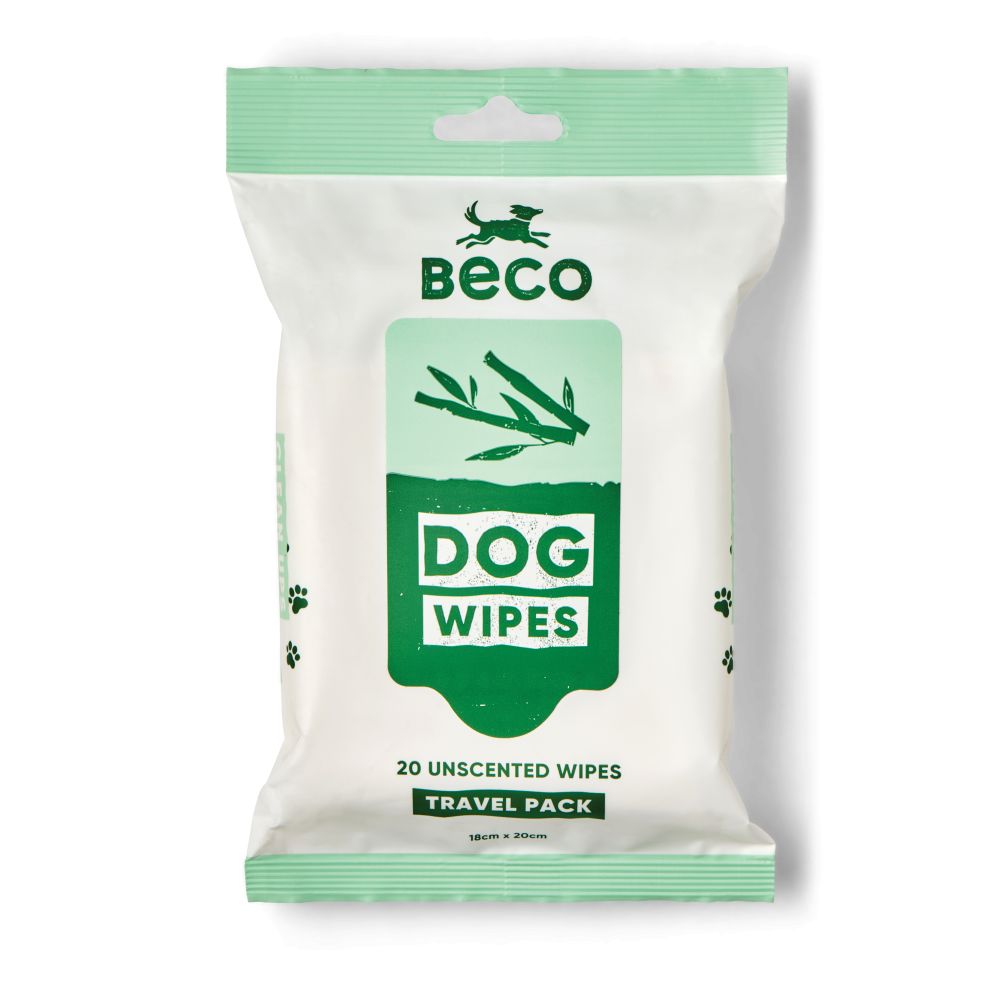 Beco Dog Wipes Unscented Travel Pack - 20s