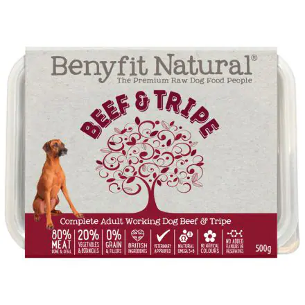 Benyfit Natural Beef & Tripe Various Sizes
