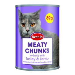 Bestin Cat Turkey & Lamb in Gravy pm89p - 400g, case of 12