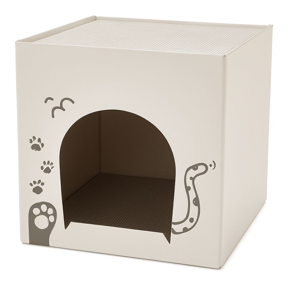 Bestpets Foldable Cat Scratcher House with Catnip - se