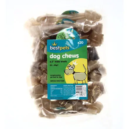 Bestpets Hide Knots 6.5" - 20pcs, case of 20