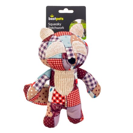 Bestpets Squeaky Patchwork Fox