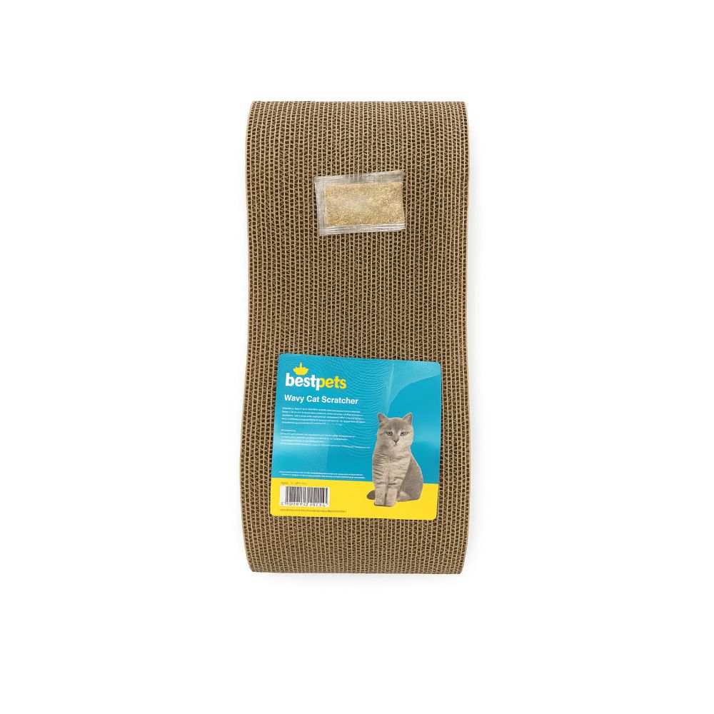 Bestpets Wavy Cat Scratcher with Catnip