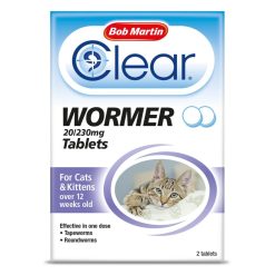Bob Martin Clear 2in1 Wormer Tablets - Cats & Kittens - 2tabs