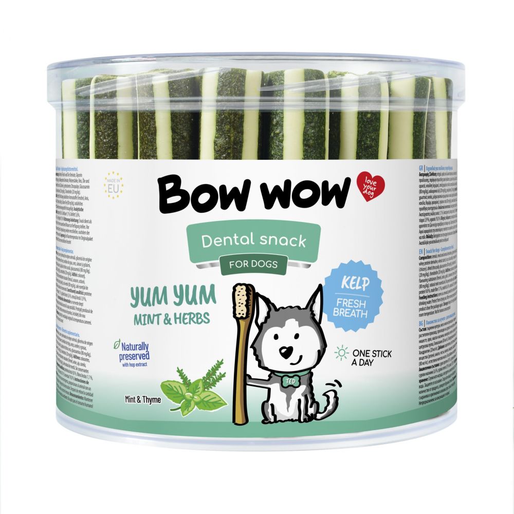Bow Wow Yum Yums Mint - 40g, case of 35