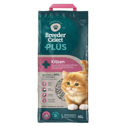 Breeder Celect PLUS Paper Kitten Litter - 10 litres