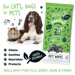 Bugalugs Essentials Bio-degradable Fragrance Free Pet Wipes - 20s