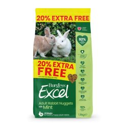 Burgess Excel Adult Rabbit Nuggets with Mint - 1.5kg+20%