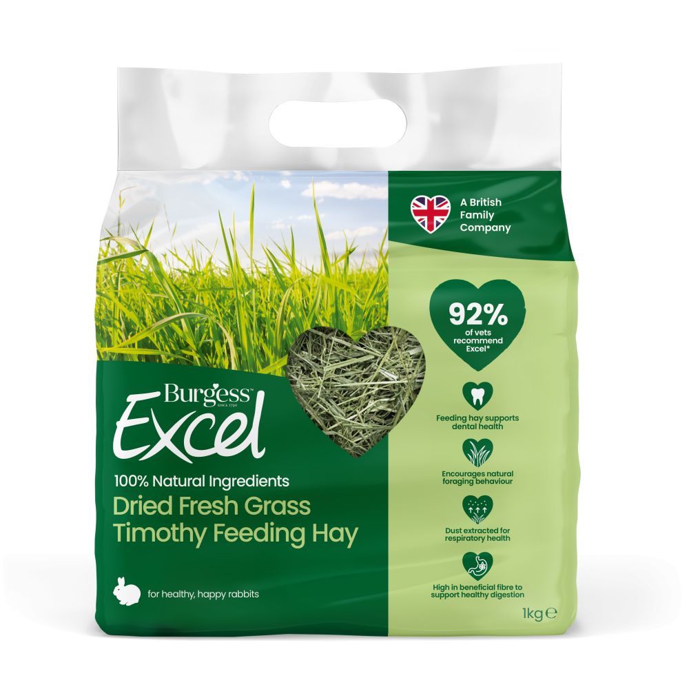 Burgess Excel Dried Fresh Grass Timothy Feeding Hay - 1kg