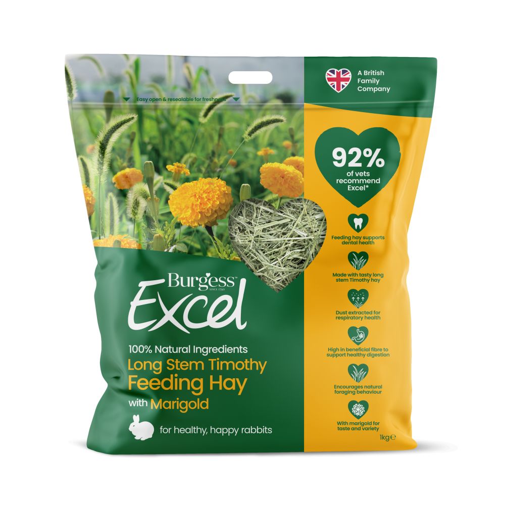 Burgess Excel Long Stem Feeding Hay with Marigold - 1kg
