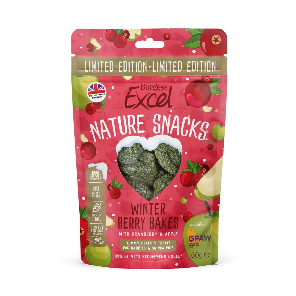 Burgess Excel Nature Snacks Winter Berry Bakes - 60g