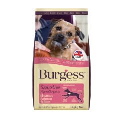 Burgess Sensitive Adult Dog Salmon & Rice Various Sizes