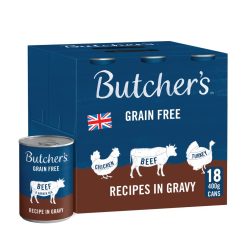 Butcher's Recipes in Gravy Dog Food Cans 18pk - 400g