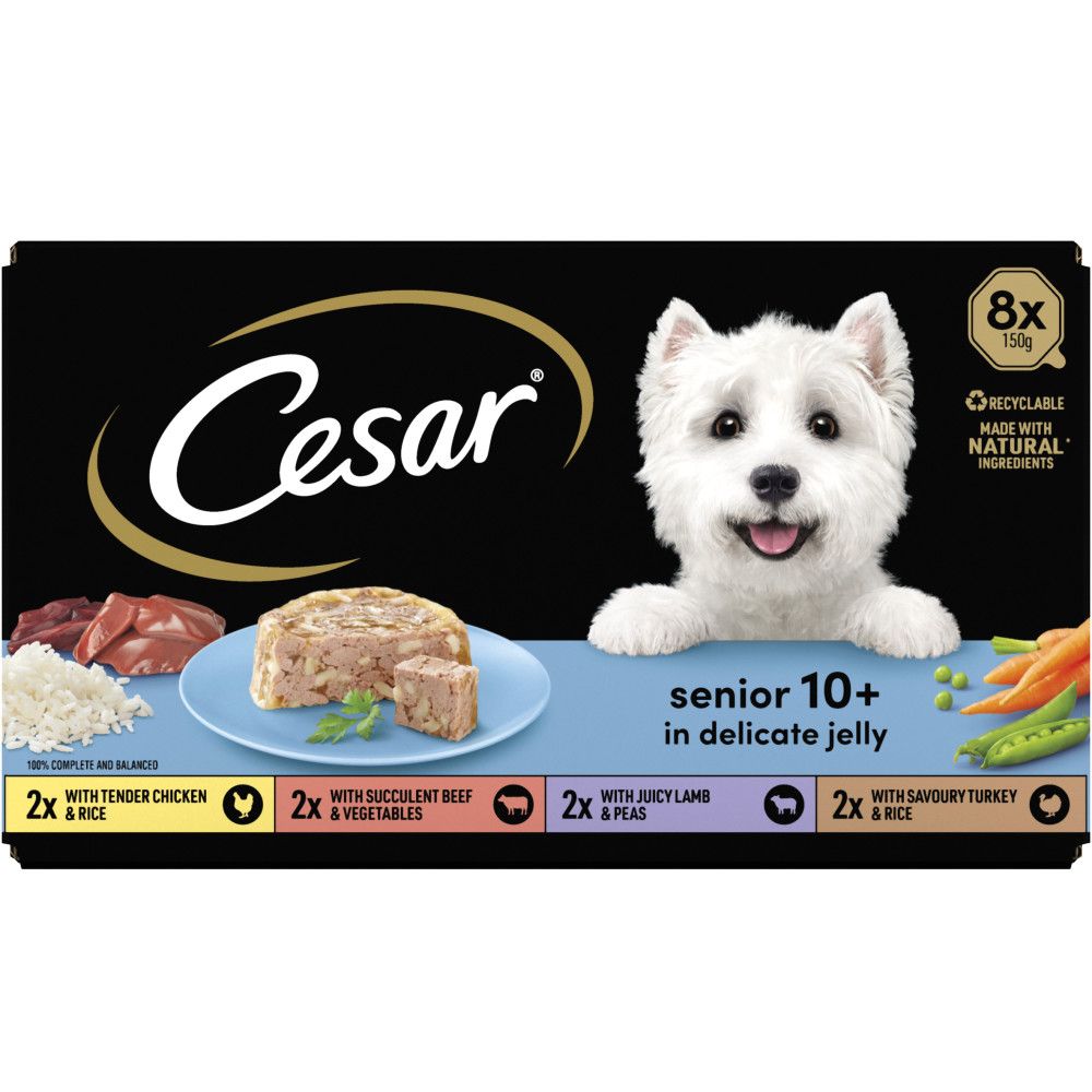 CESAR Senior 10 in Delicate Jelly 8x150g 150g