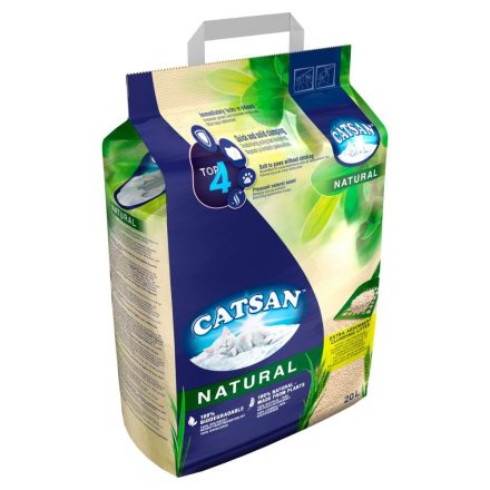 Catsan Natural Biodegradable Clumping Cat Litter 20l - 20 litres
