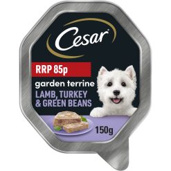 Cesar Classics Terrine Wet Dog Food with Turkey and Lamb in Loaf 150g (MPP 85p) - 150g, case of 14
