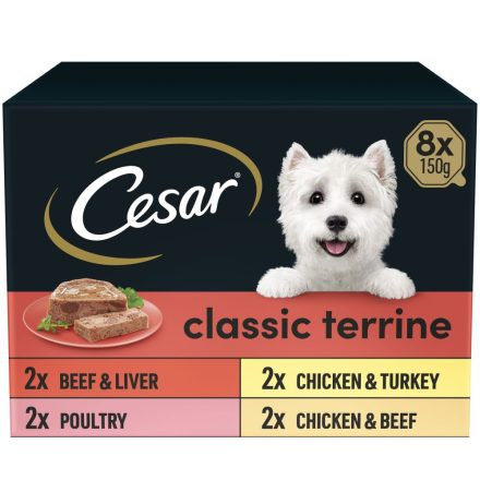 Cesar Classics Wet Dog Food Terrine Mixed Selection 8x150g - 150g