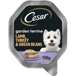 Cesar Garden Terrine Wet Dog Food with Juicy Lamb and Turkey and Green Beans in Loaf 150g - 150g, case of 14