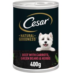 Cesar Natural Goodness Adult Wet Dog Food Tin Beef & Veg in Loaf 400g - 400g, case of 6