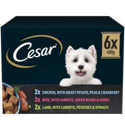 Cesar Natural Goodness Adult Wet Dog Food Tins Mixed In Loaf 6 x 400g - 400g