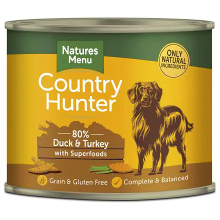 Country Hunter 80% Duck & Turkey with Superfoods - 600g, case of 6