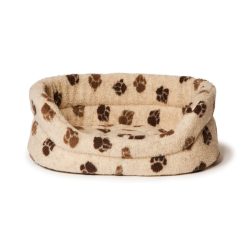 Danish Design Fleece Beige & Brown Slumber Bed Various Sizes