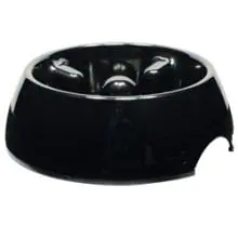 Dogit Go-Slow! Anti-Gulping Dog Dish - Black - Medium