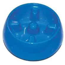 Dogit Go-Slow! Anti-Gulping Dog Dish - Blue - Small