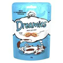 Dreamies Cat Treats with Salmon - 60g, case of 8