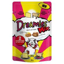 Dreamies Mix Cat Treats with Delicious Cheese & Tempting Beef - 60g, case of 8