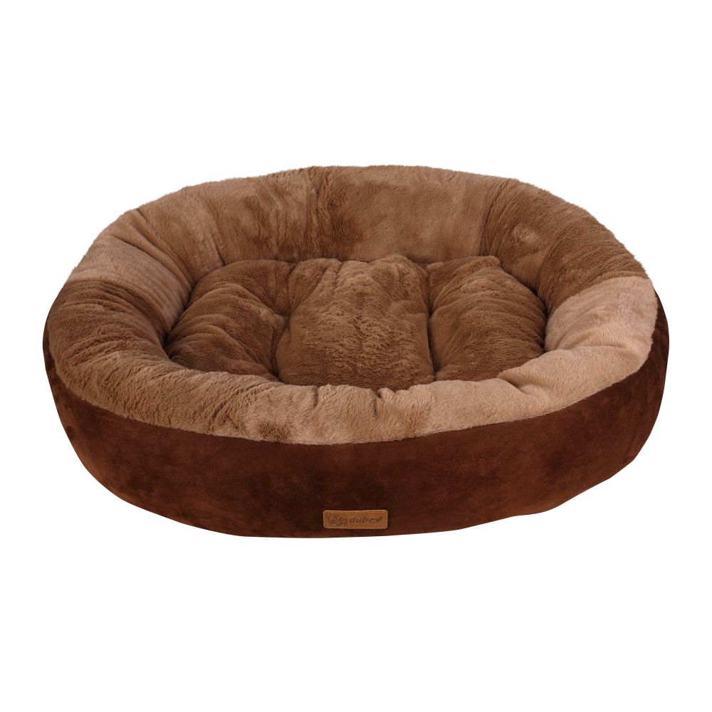Dubex Ottoman Oval Dog Bed Chocolate & Brown - Large