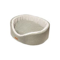 Dubex Parisian Goose Foot Check Green Dog Bed - Large