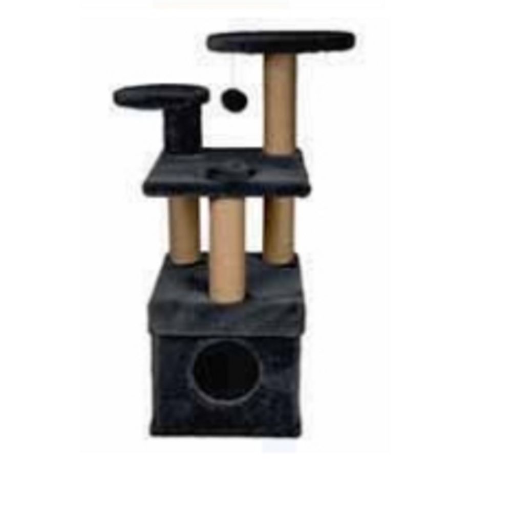 Dubex Short Plush Multi Platform Cat Scratcher Charcoal
