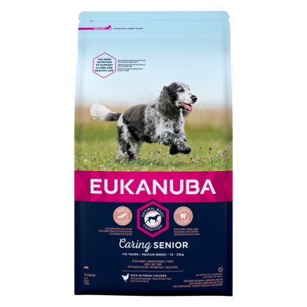 EUKANUBA Caring Senior Medium Breed Rich In Fresh Chicken - 12kg
