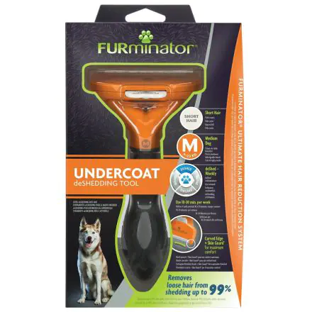 FURminator  Undercoat deShedding Tool for Medium Short Hair Dog - Medium