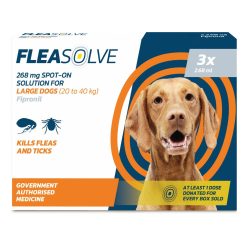 Fleasolve Spot On Flea Treatment -  Large Dog - 3 treatment