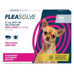 Fleasolve Spot On Flea Treatment - Small Dog - 6 treatment